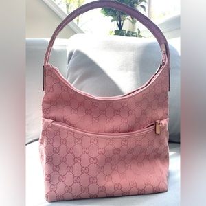Gucci Pink canvas shoulder bag